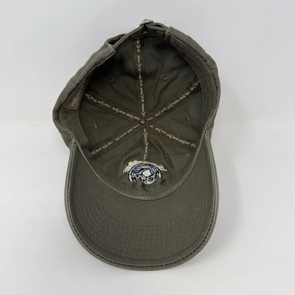 Yosemite Half‎ Dome Embroidered Baseball Cap Khaki Green Cotton Adjustable Eco3